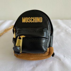 AW20 Moschino Couture Mini Leather Black Backpack/keychain/belt bag/Crossbody